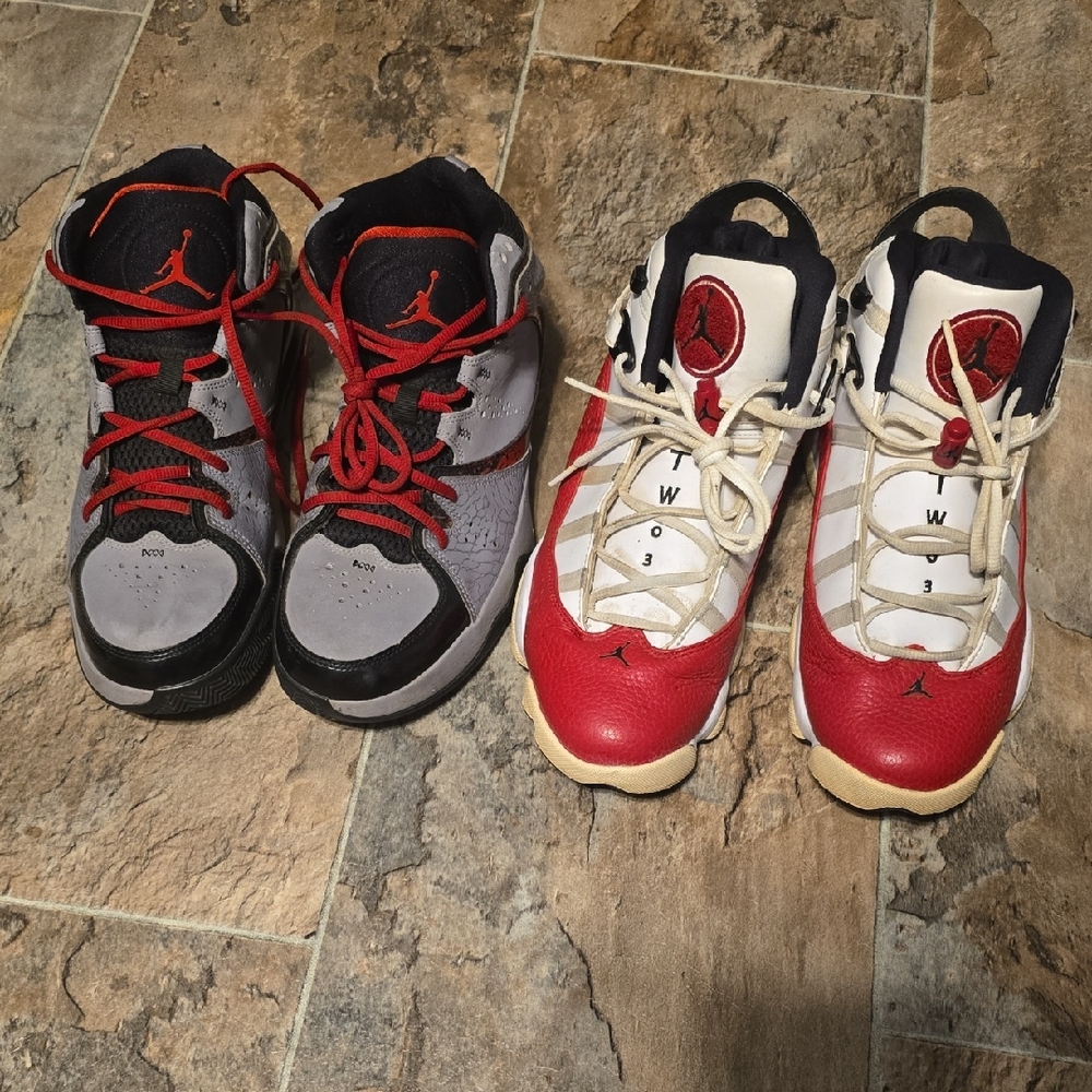 2 PAIRS OF AIR JORDANS